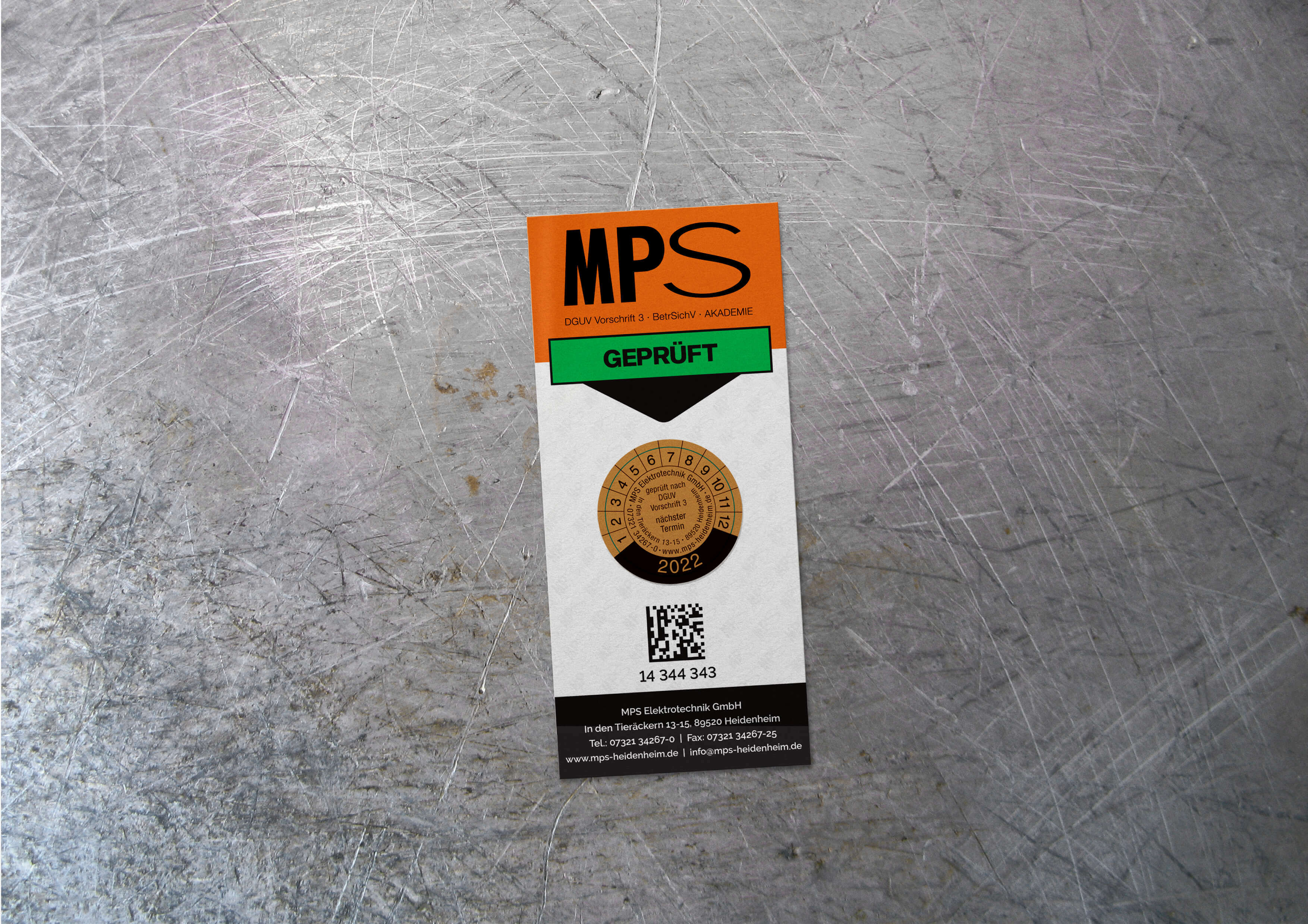 Prüfung der ortsfesten Maschinen und Anlagen