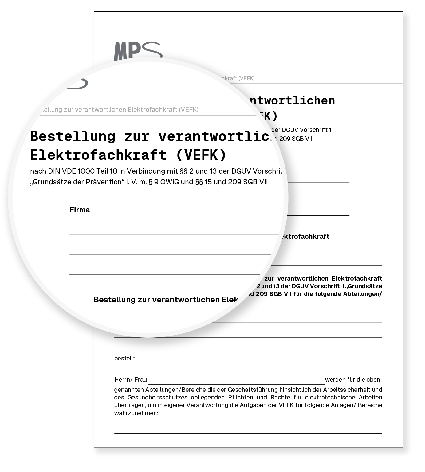 Bestellung zur verantwortlichen Elektrofachkraft (VEFK)
